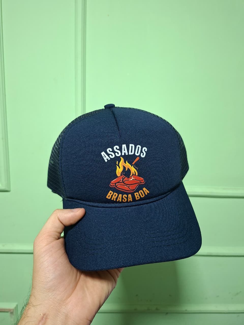 Boné azul personalizado
